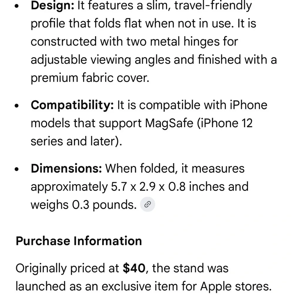 Mophie Black & Grey Fabric Magnetic Stand
